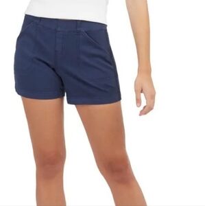 Spanx Stretch Twill Shorts 4" Navy Blue XL
